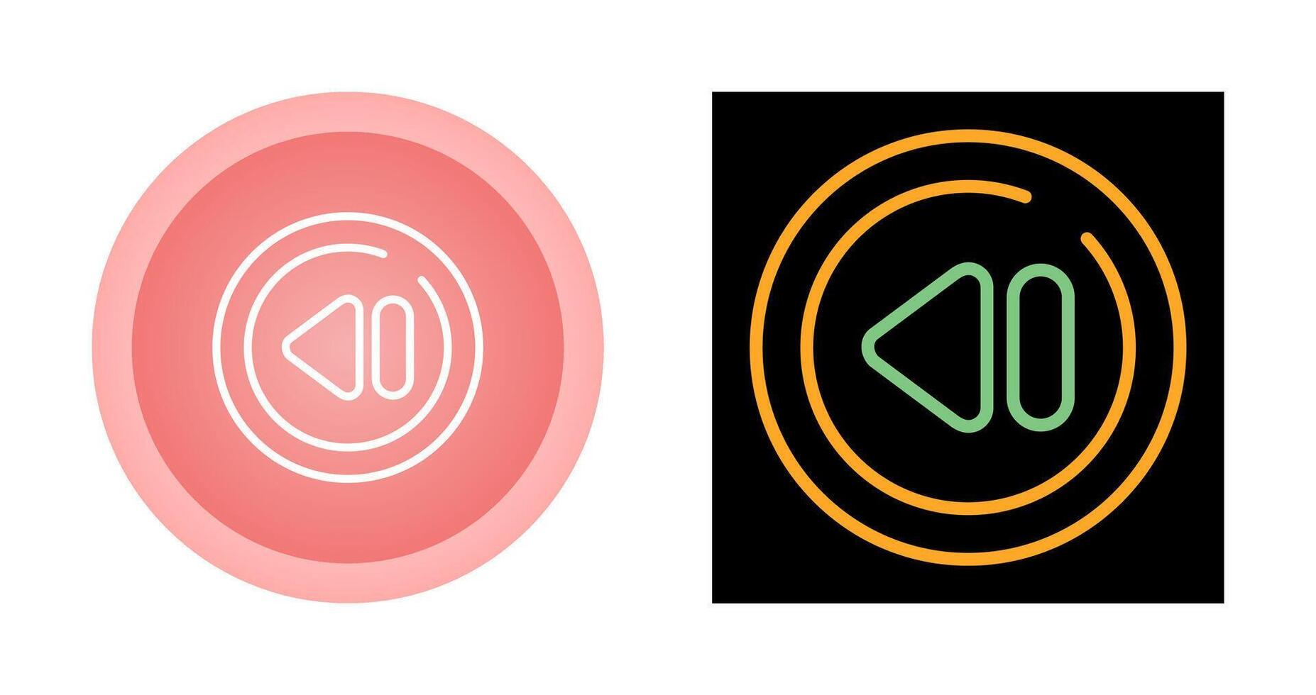 Previous Track Circle Vector Icon