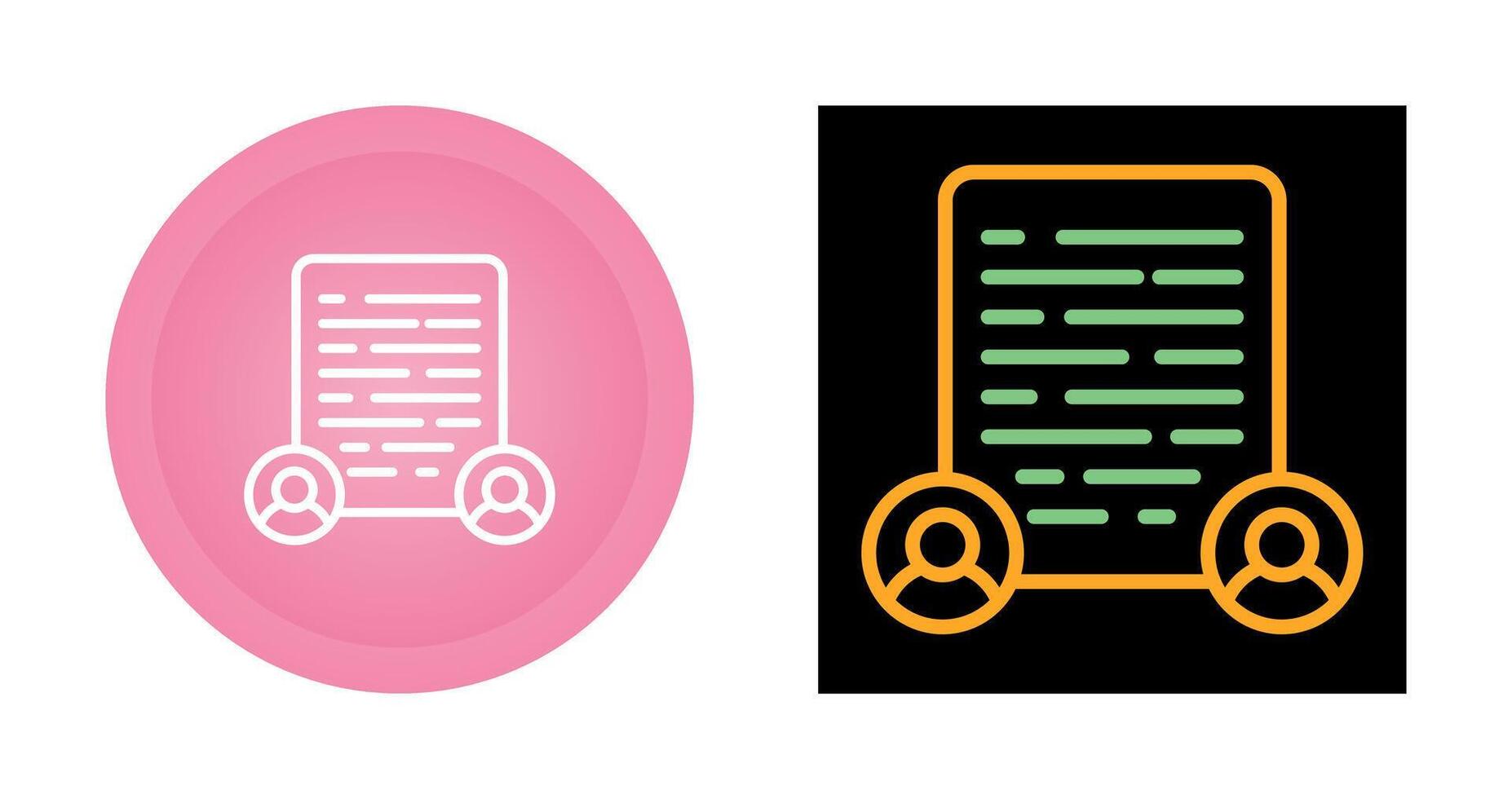 Document Collaboration Vector Icon