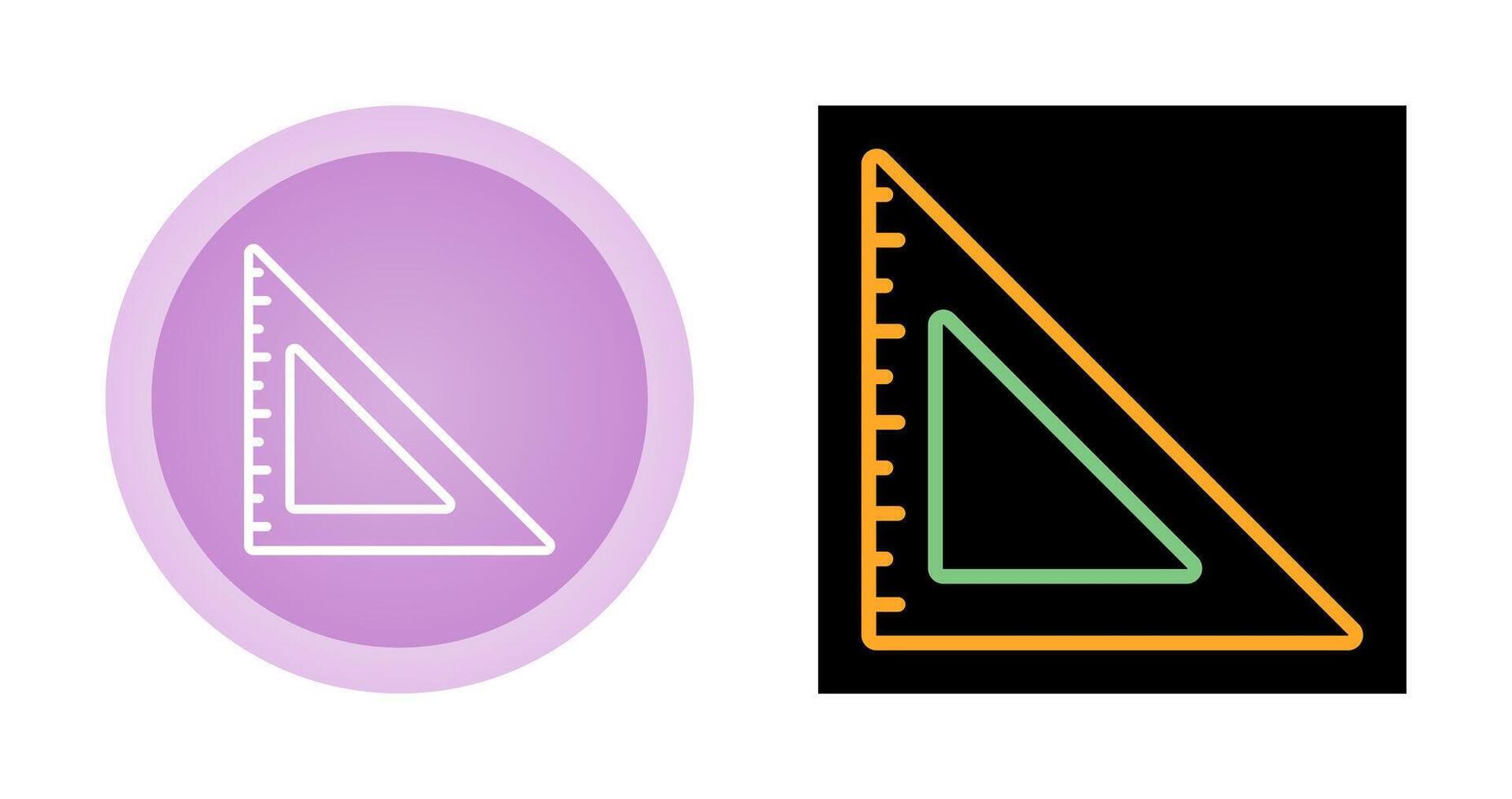Triangular Ruler Vector Icon