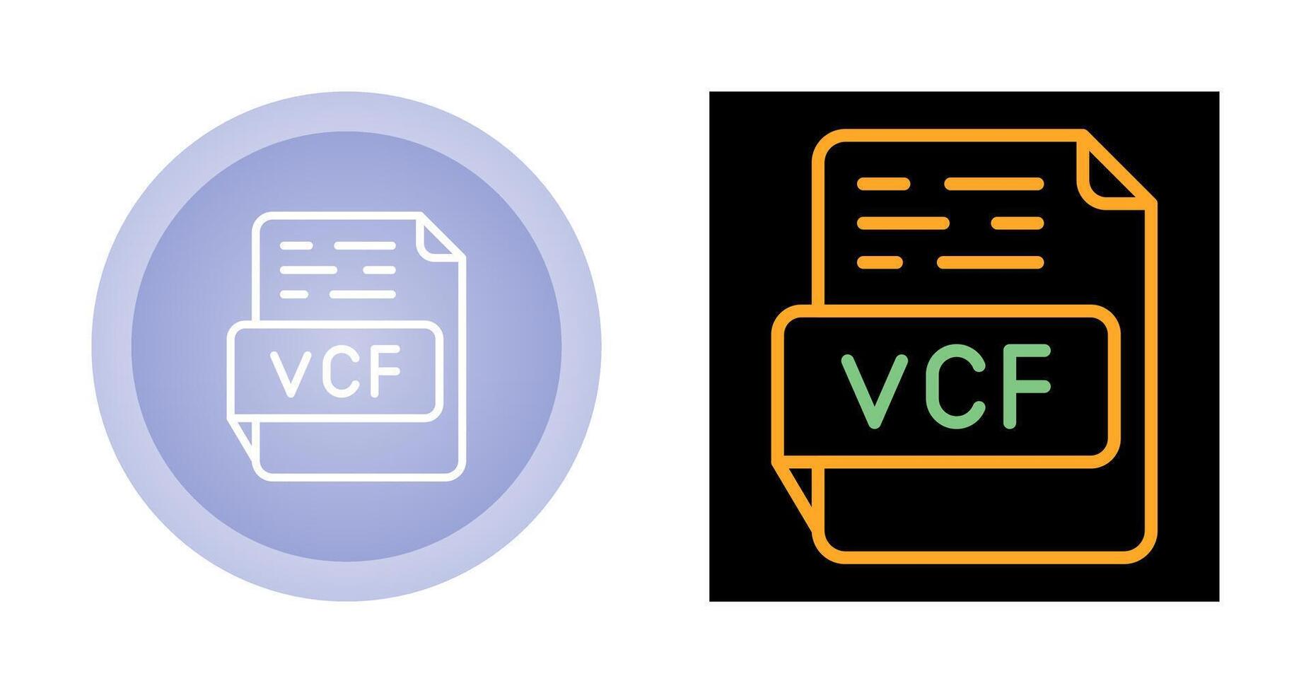 vcf vector icono