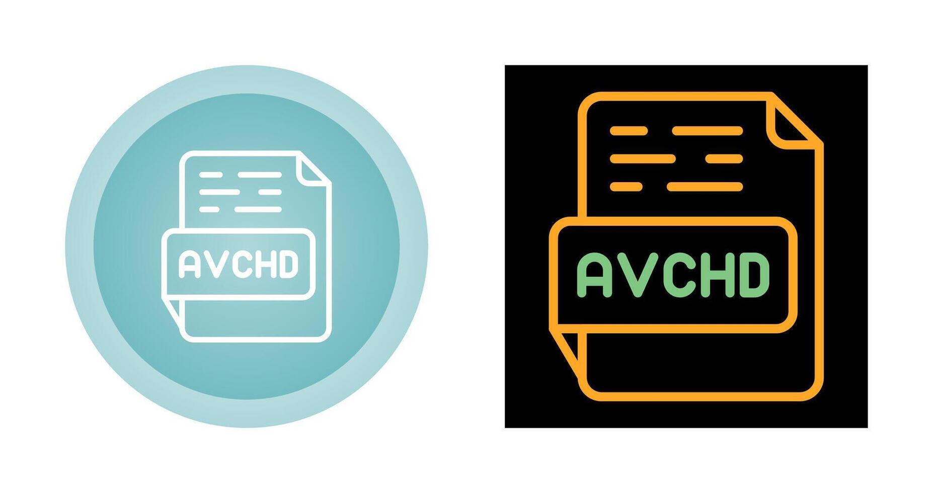 avchd vector icono