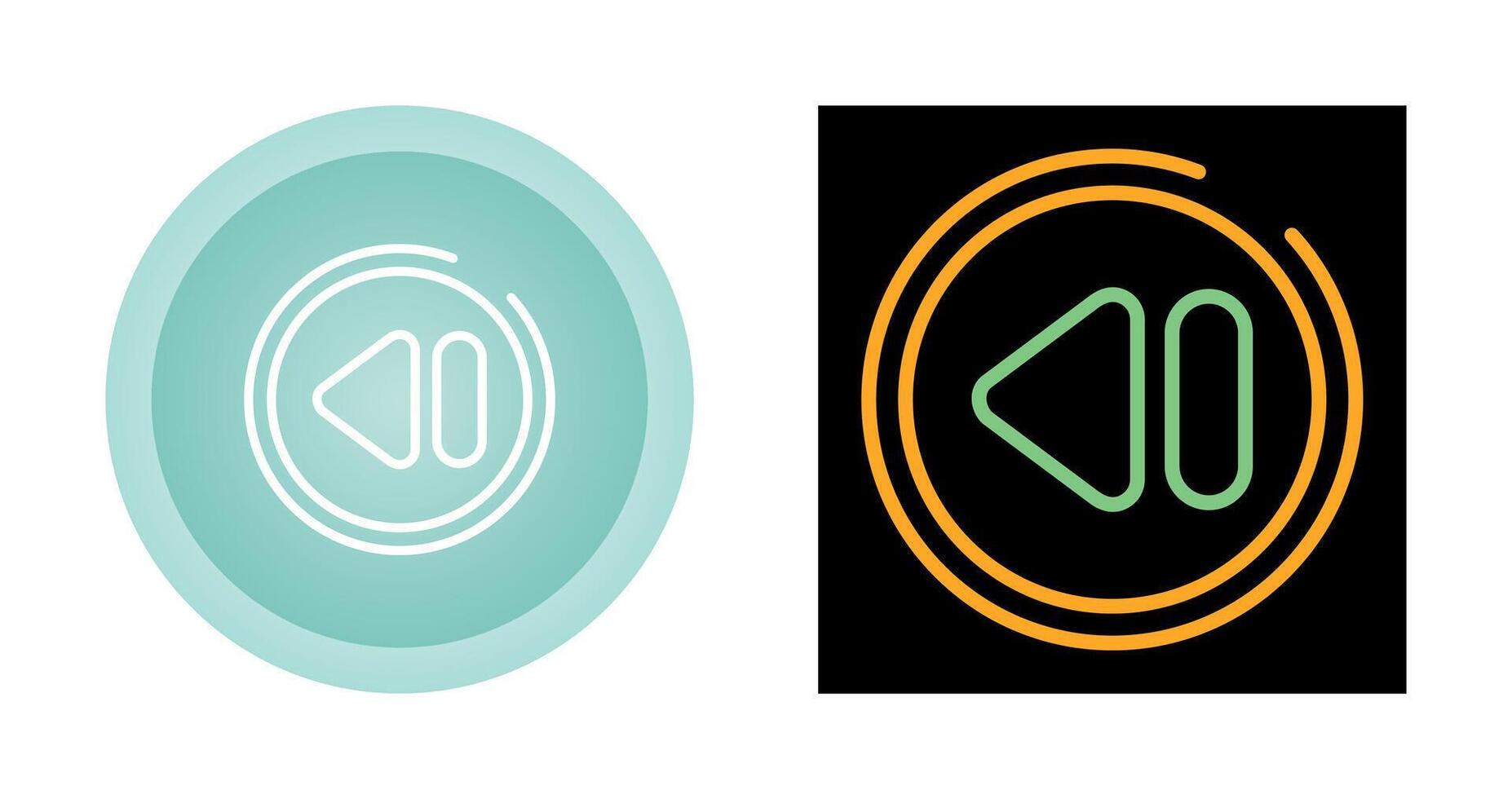 Rewind Button Vector Icon
