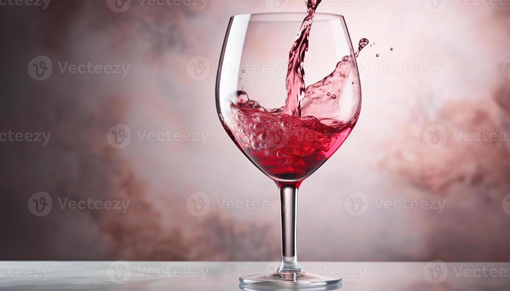 AI generated Pouring red wine into a wineglass, creating a luxurious celebration generated by AI photo