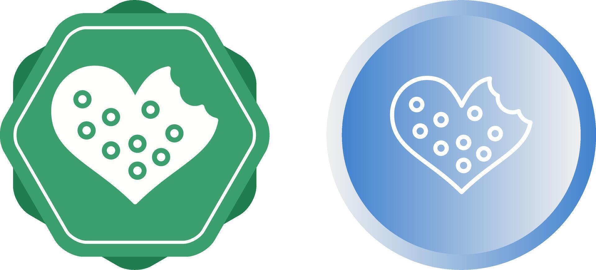 Heart shaped cookies Vector Icon