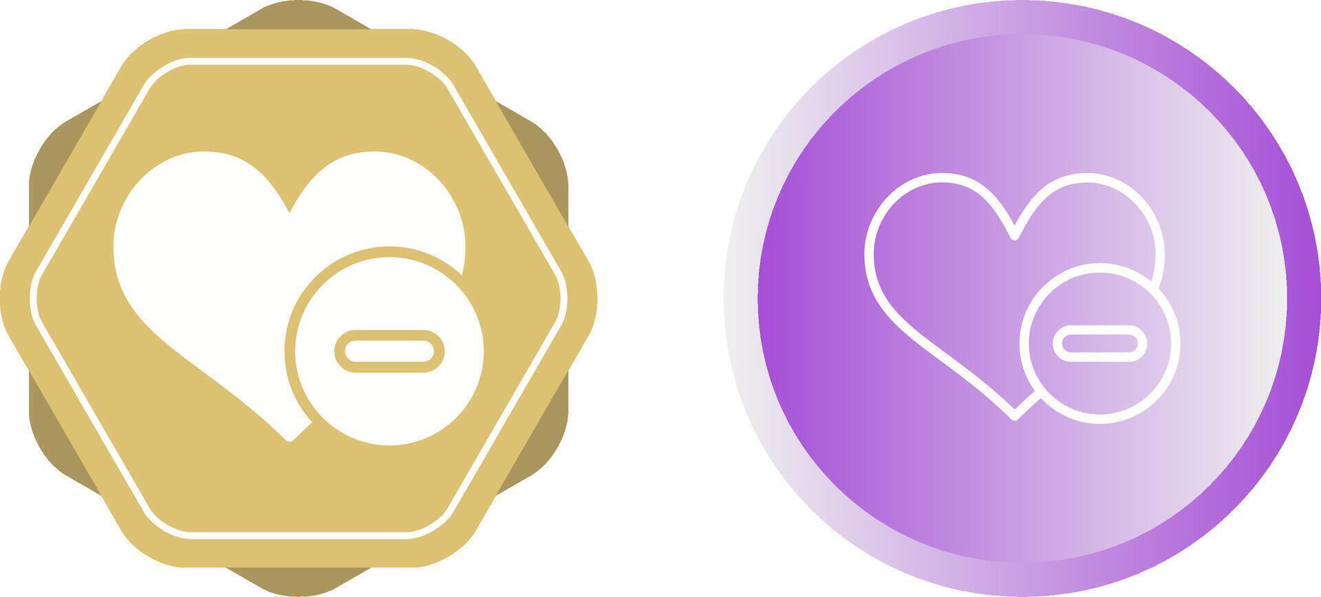 Negative Love Vector Icon