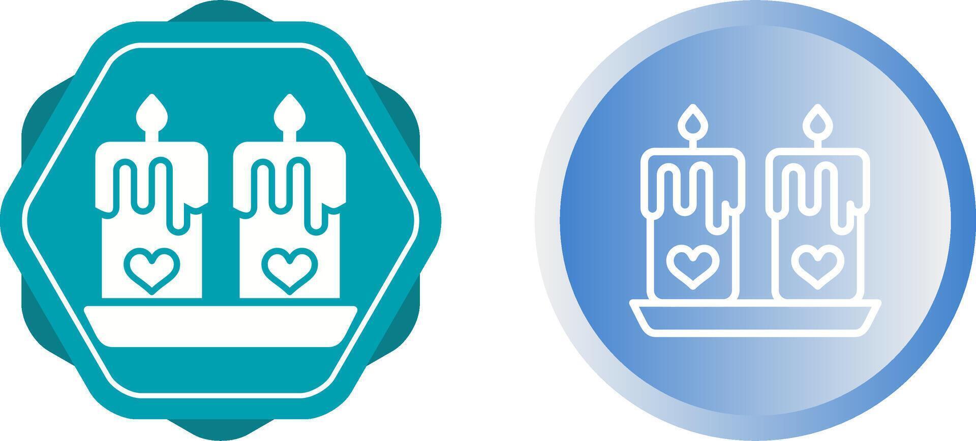 Love candles Vector Icon