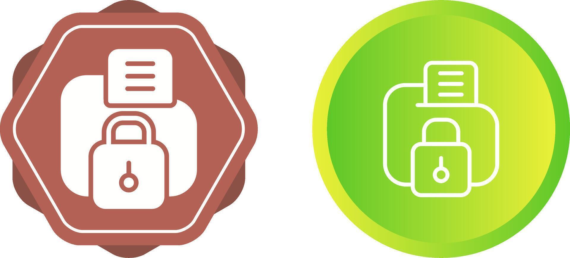 icono de vector de protección de datos