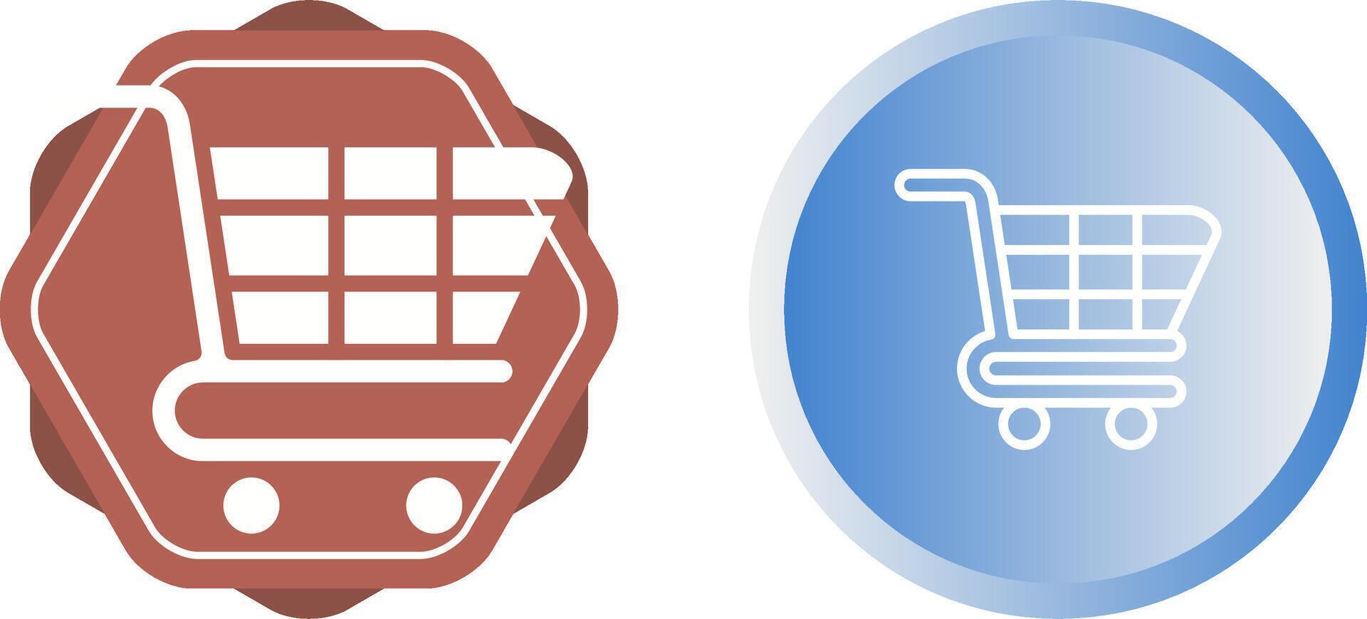 icono de vector de carrito de compras