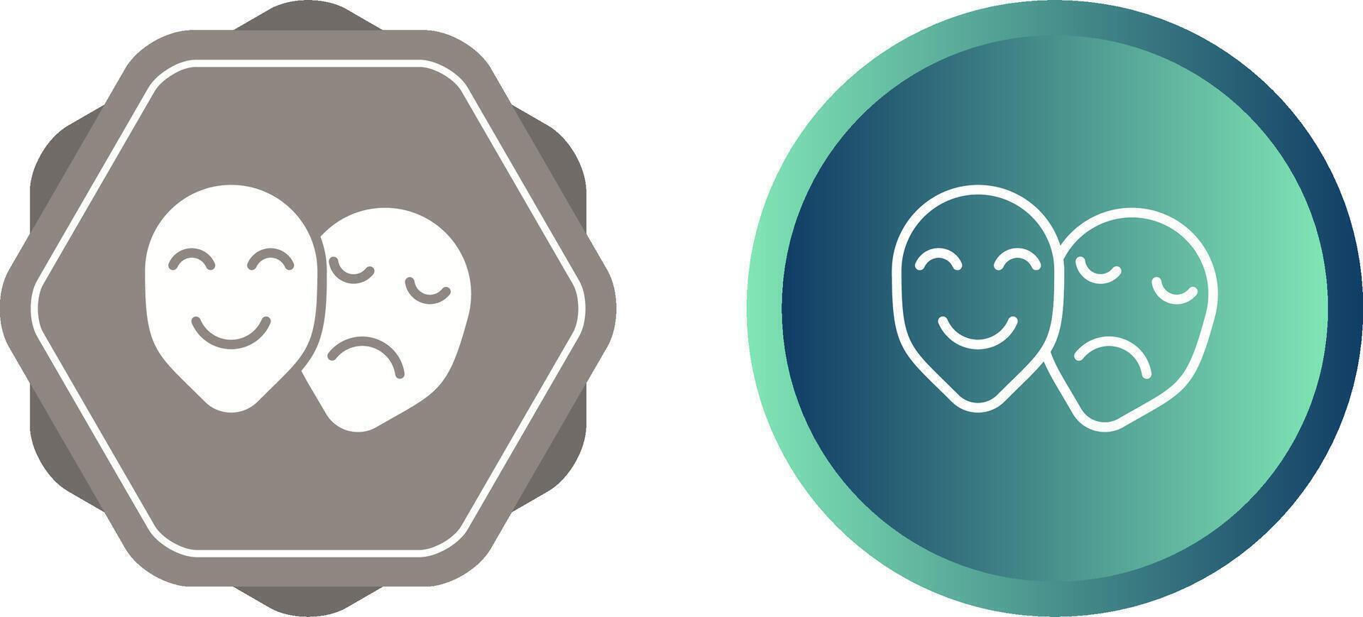 Theatre masks Vector Icon