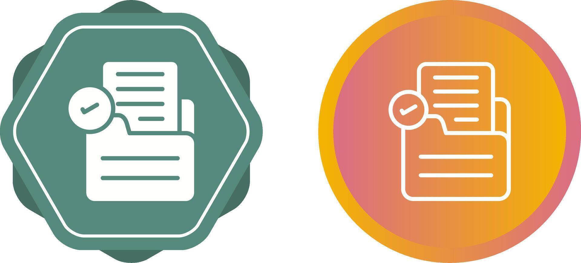 Document Check Vector Icon