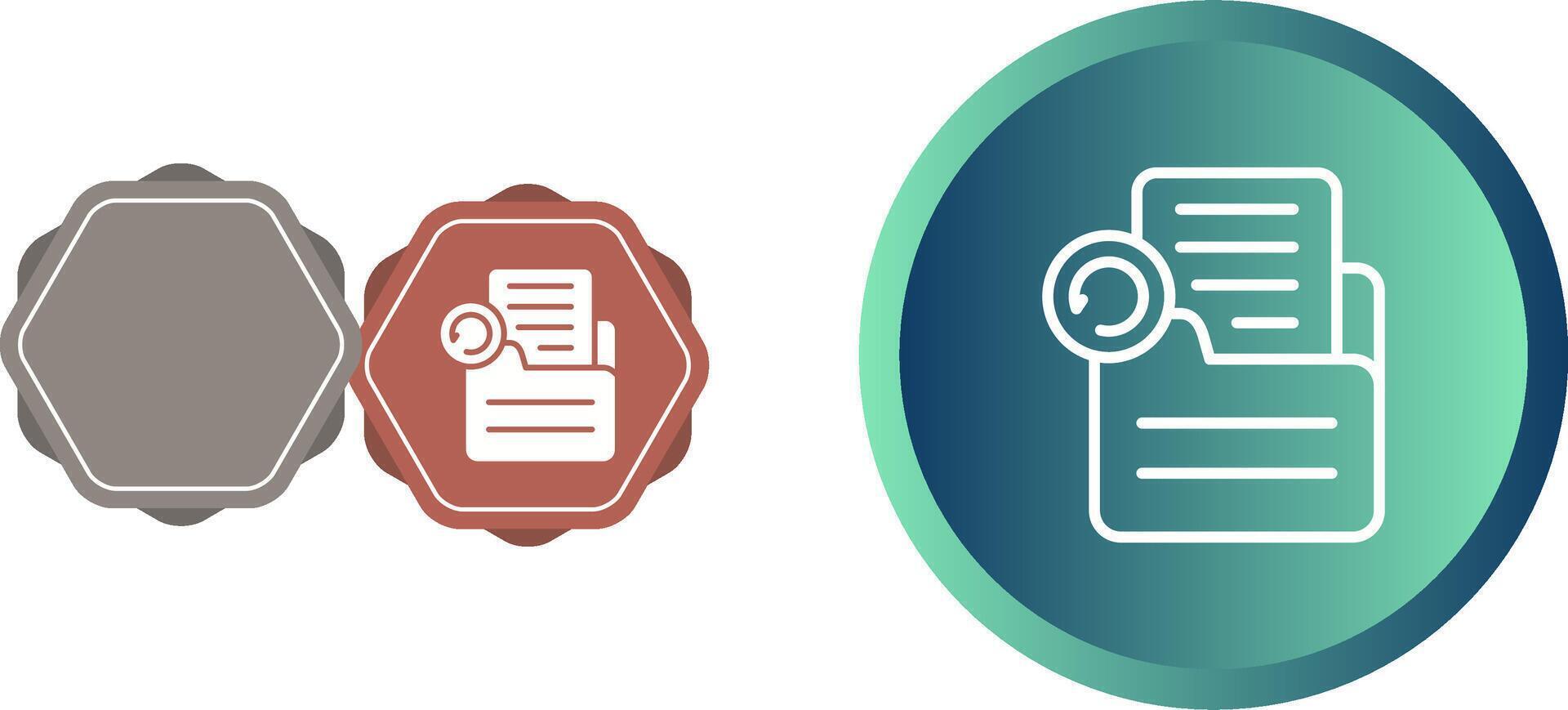 Document Undo Vector Icon