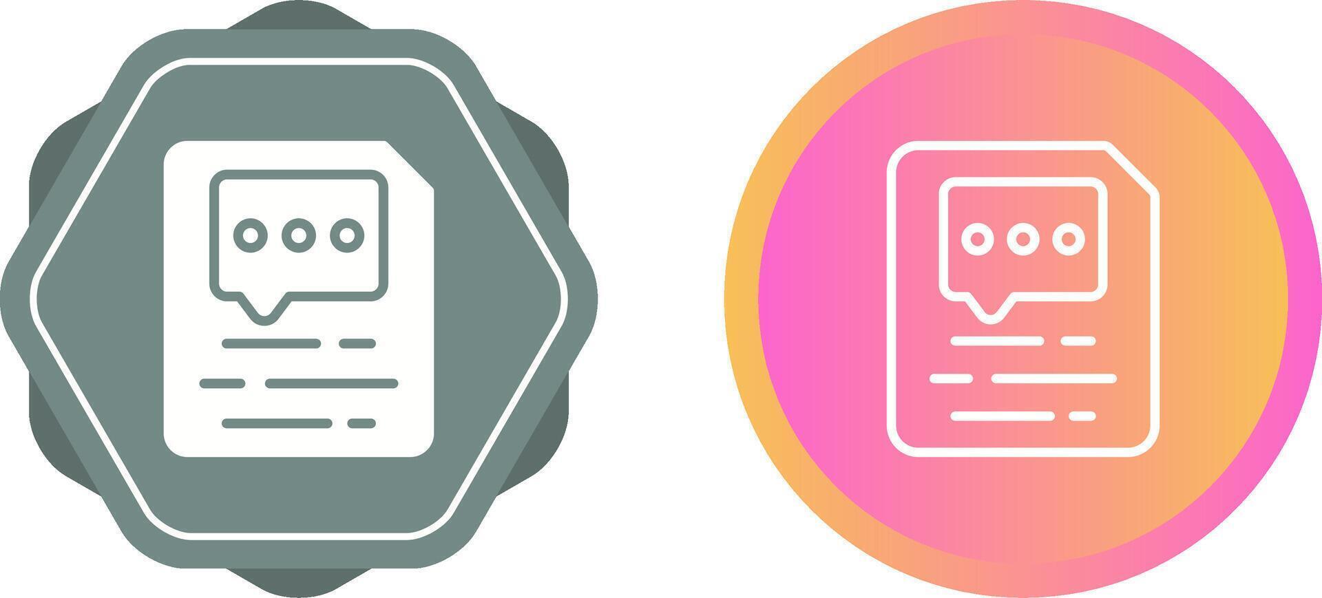 Document Insert Comment Vector Icon