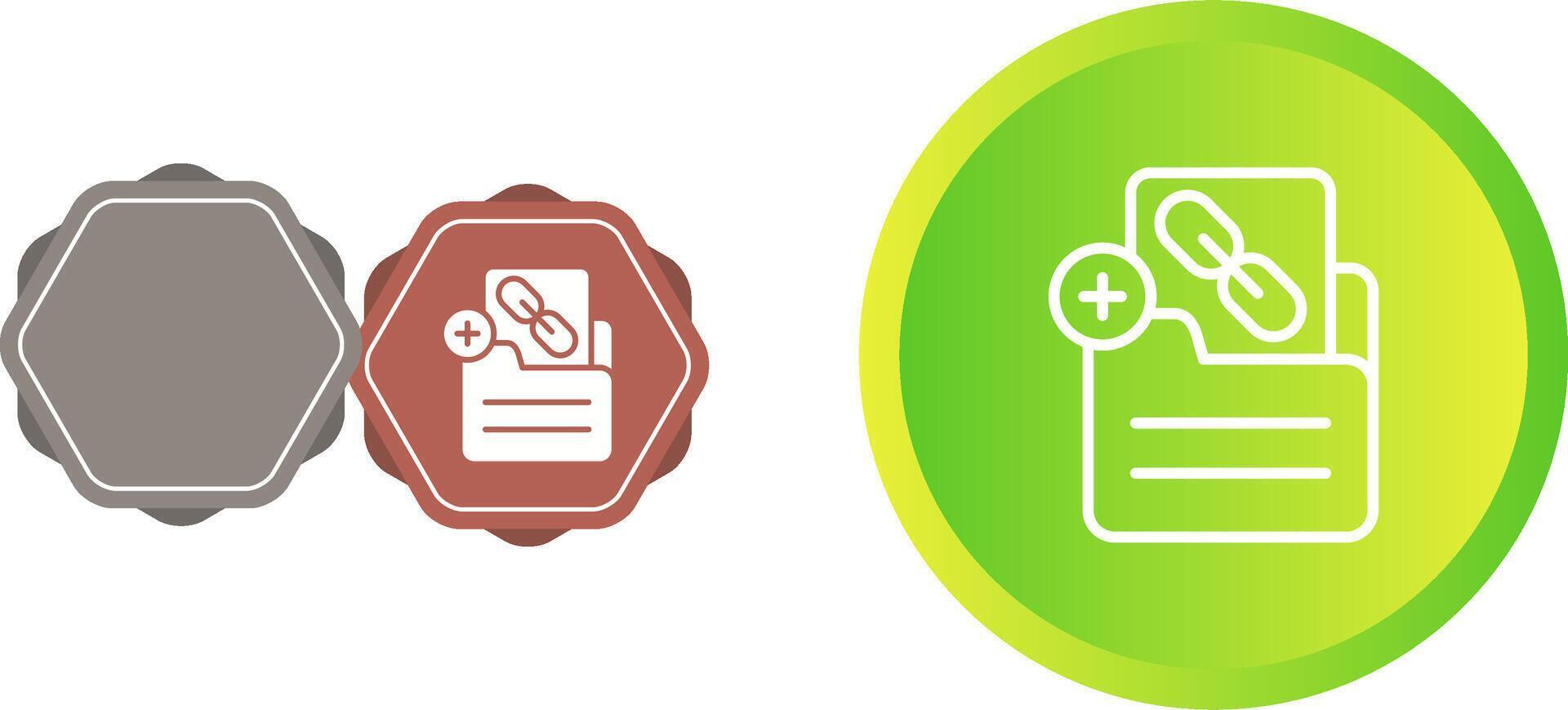 Document Insert Link Vector Icon