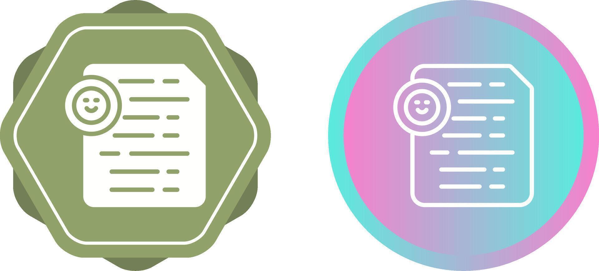 Document Insert Emoji Vector Icon