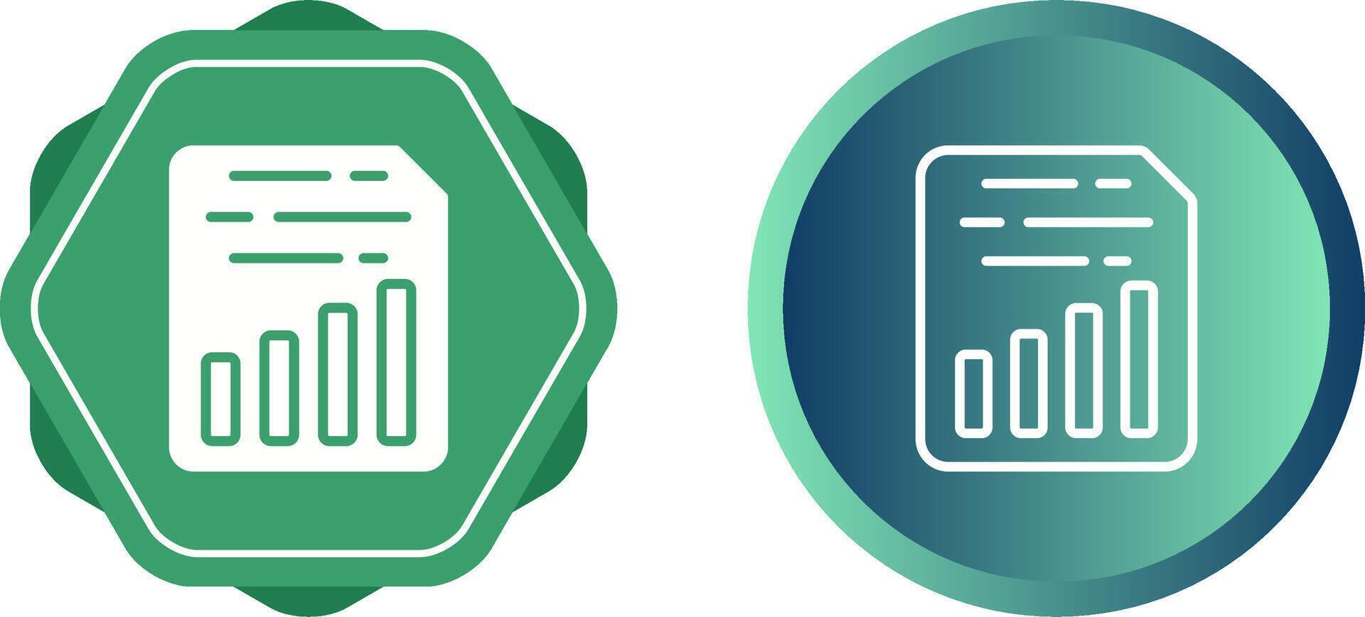 Document Insert Chart Vector Icon