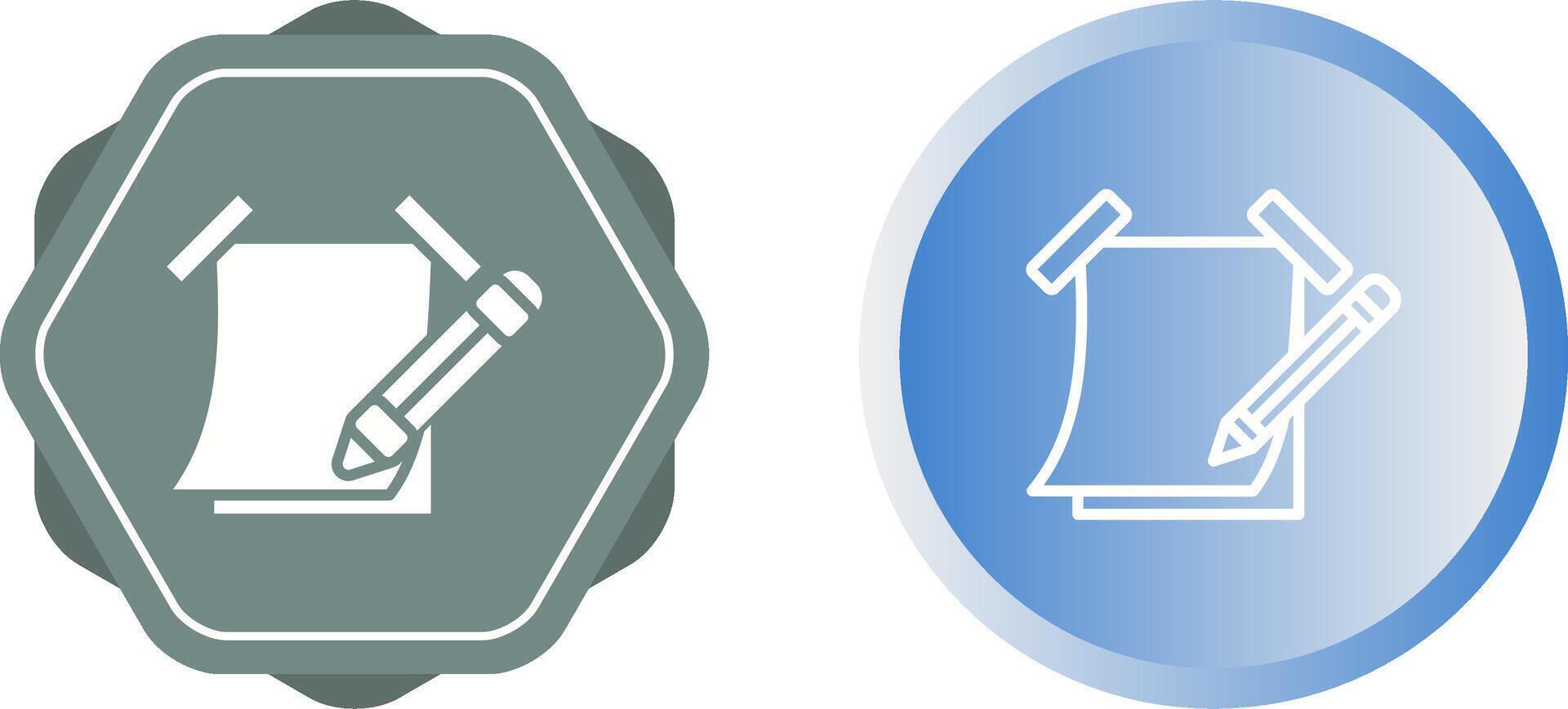 Sticky note with pencil Vector Icon