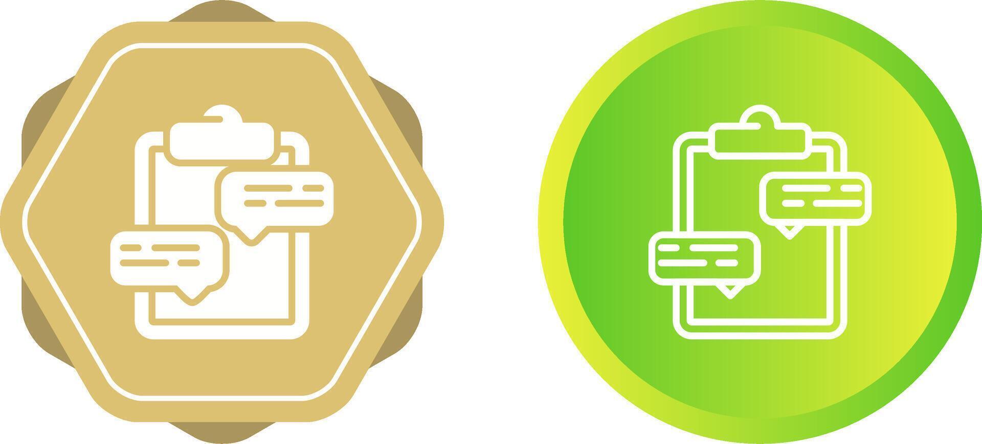Clipboard with speech bubb Vector Icon