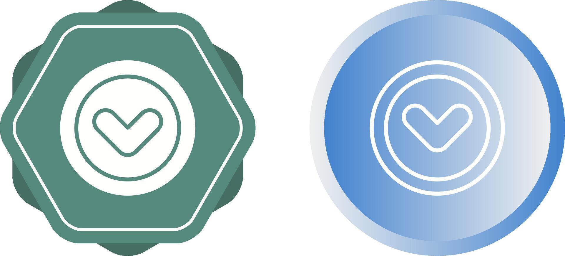 Angle Down Vector Icon