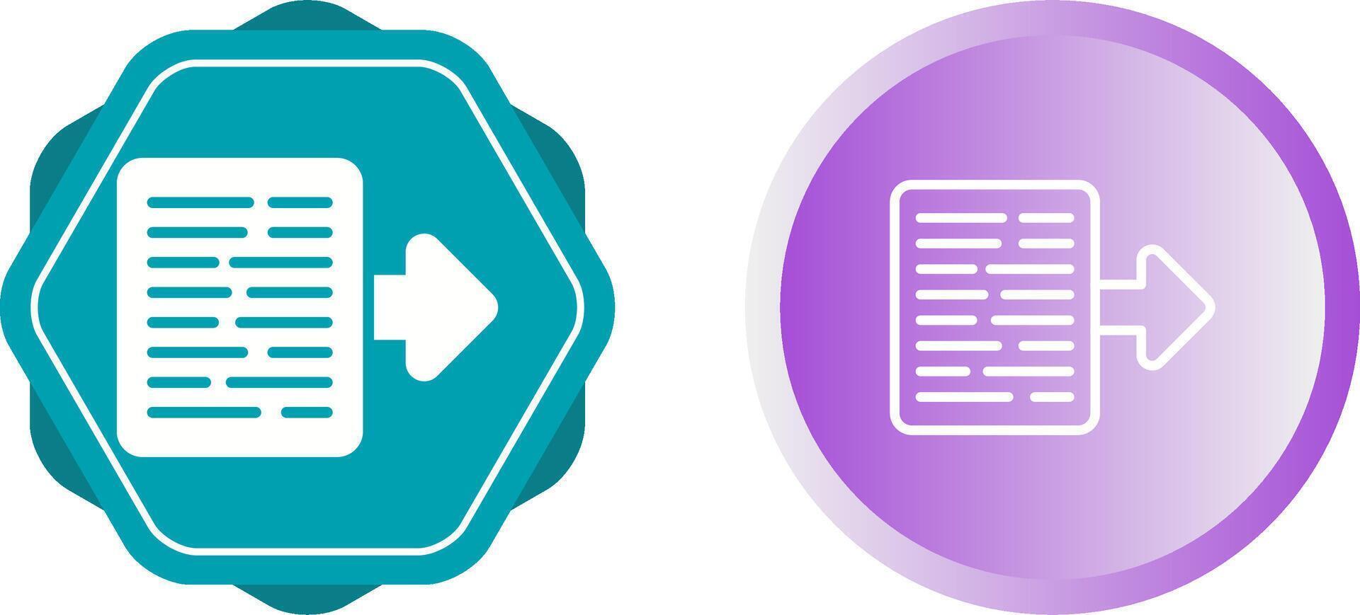 Document Export Vector Icon