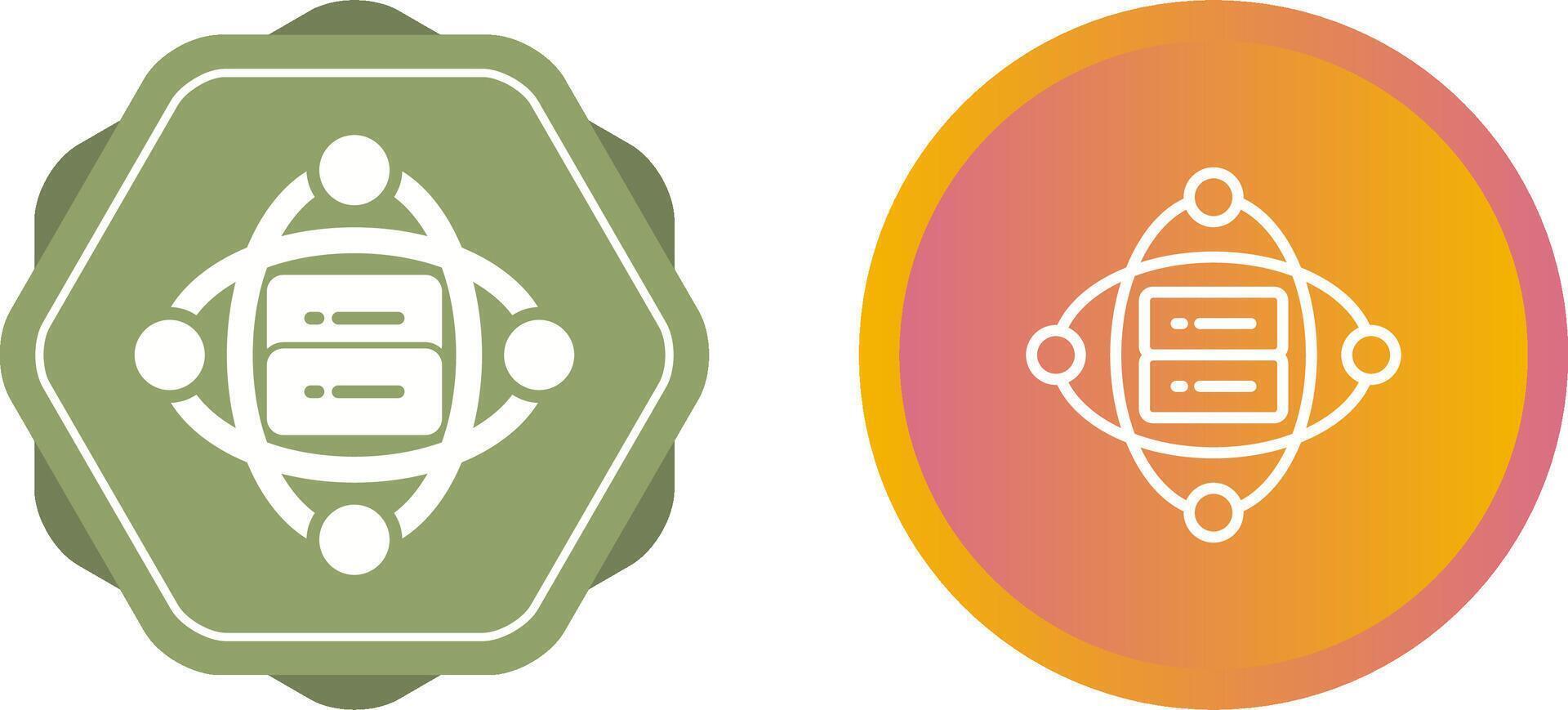 Cluster Server Vector Icon