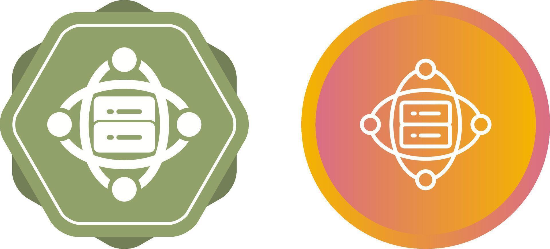 Cluster Server Vector Icon