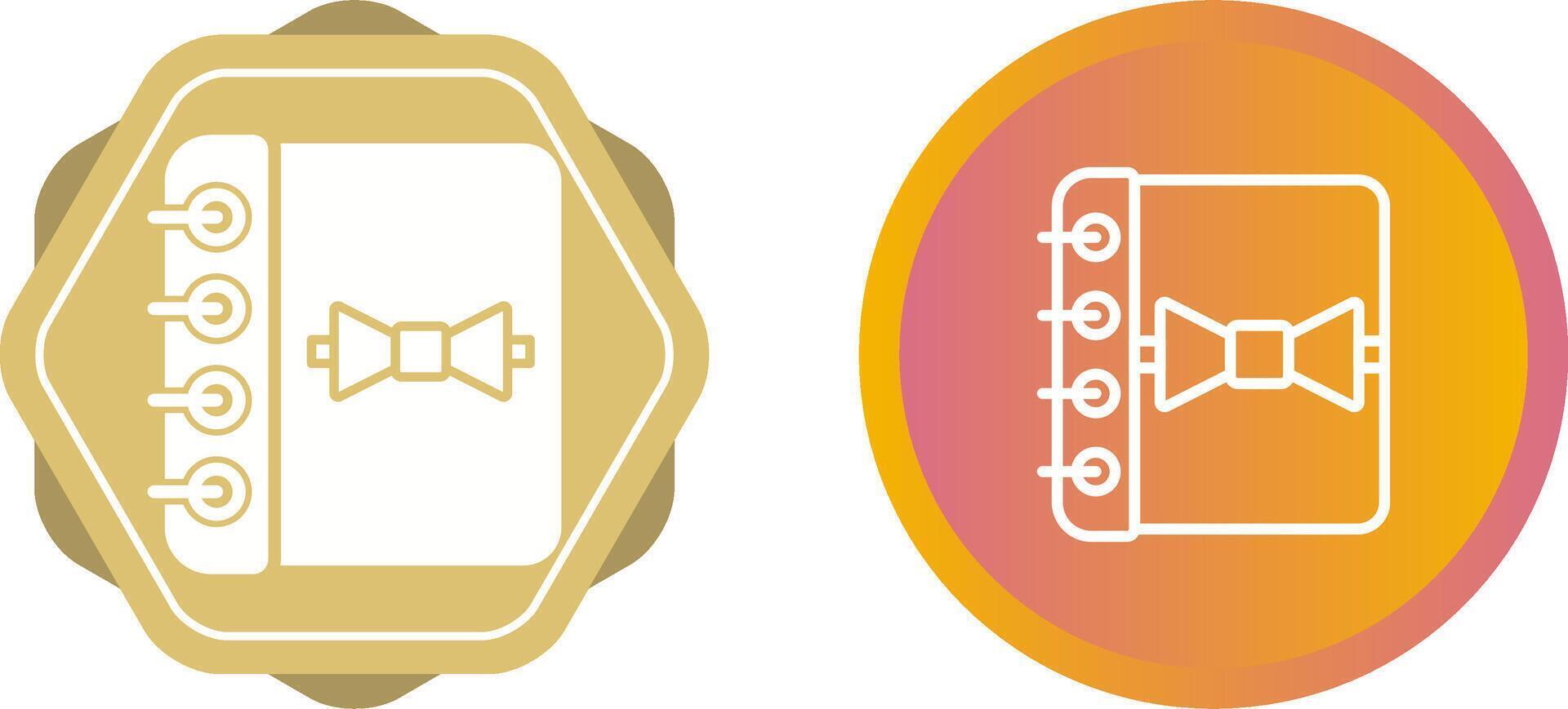 Notebook with Ribbon Vector Icon