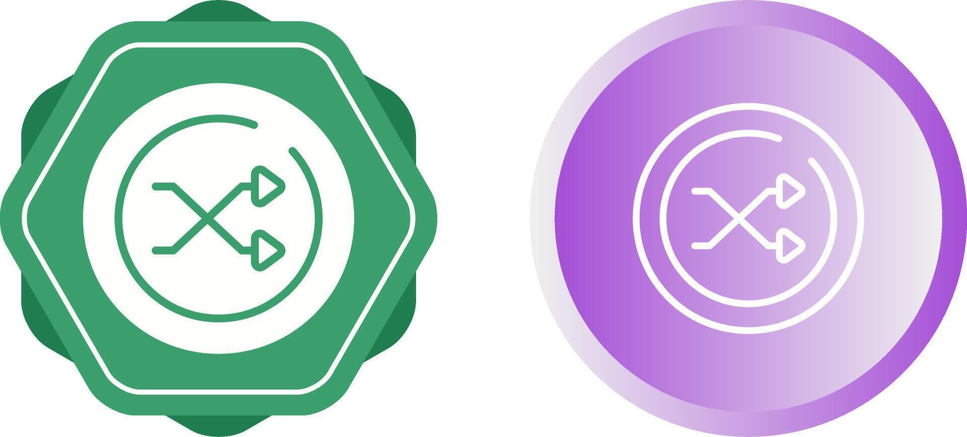 Shuffle Circle Vector Icon