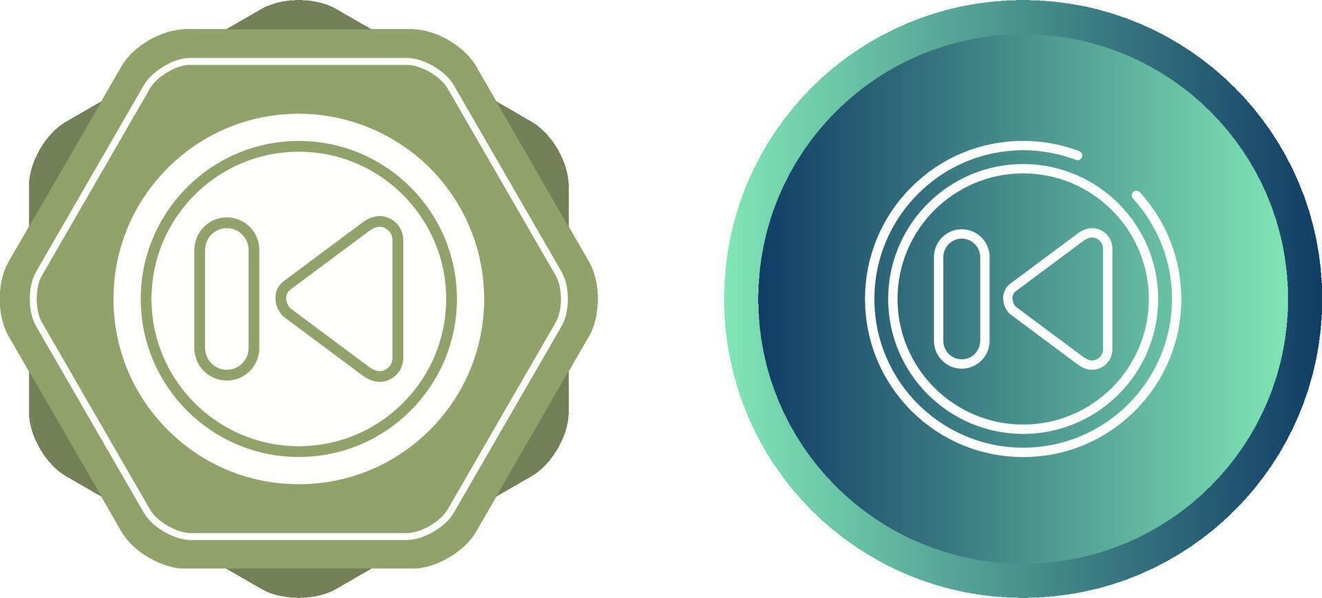 Previous Track Button Vector Icon