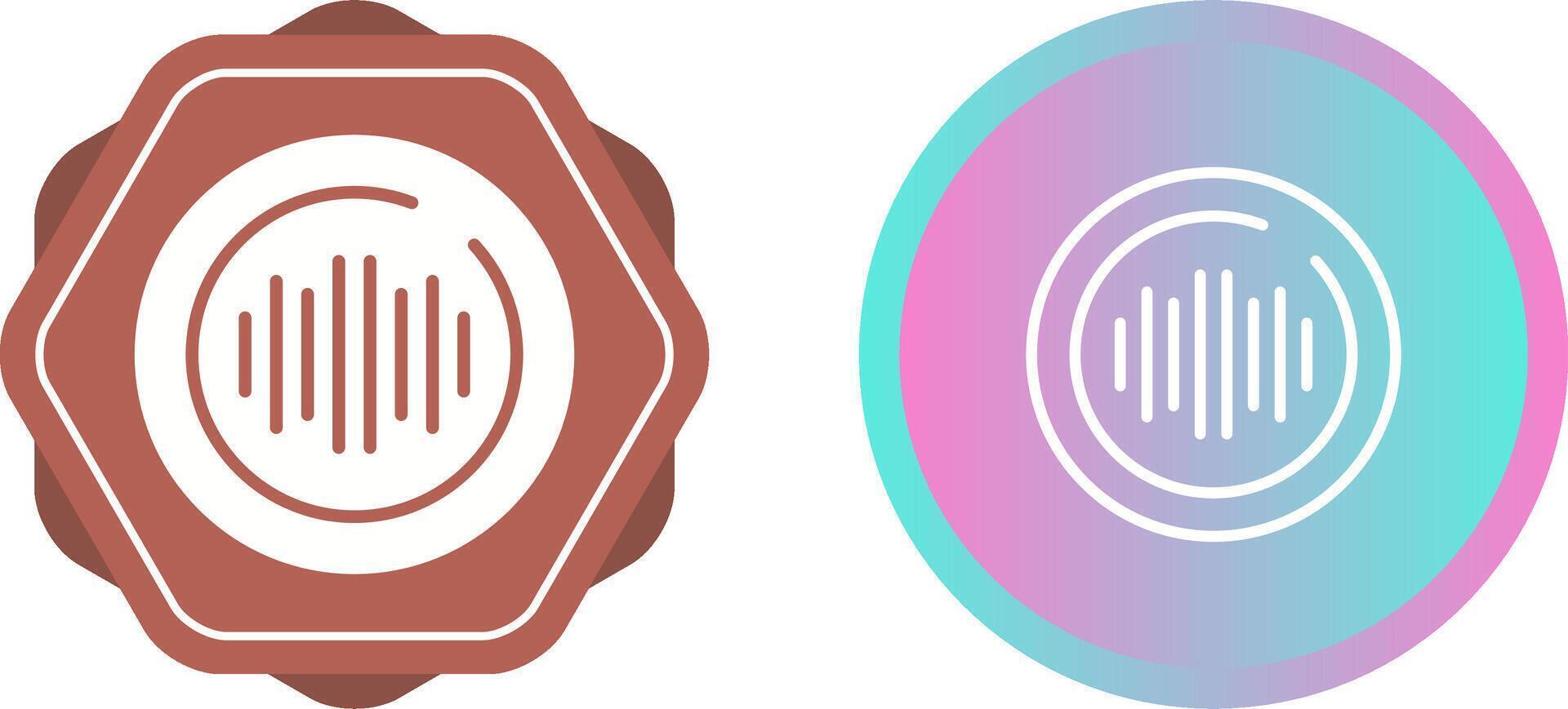 Audio Spectrum Circle Vector Icon