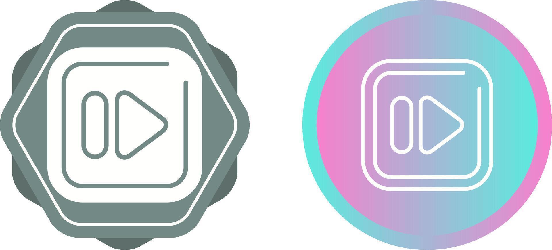 Fast Forward Square Vector Icon