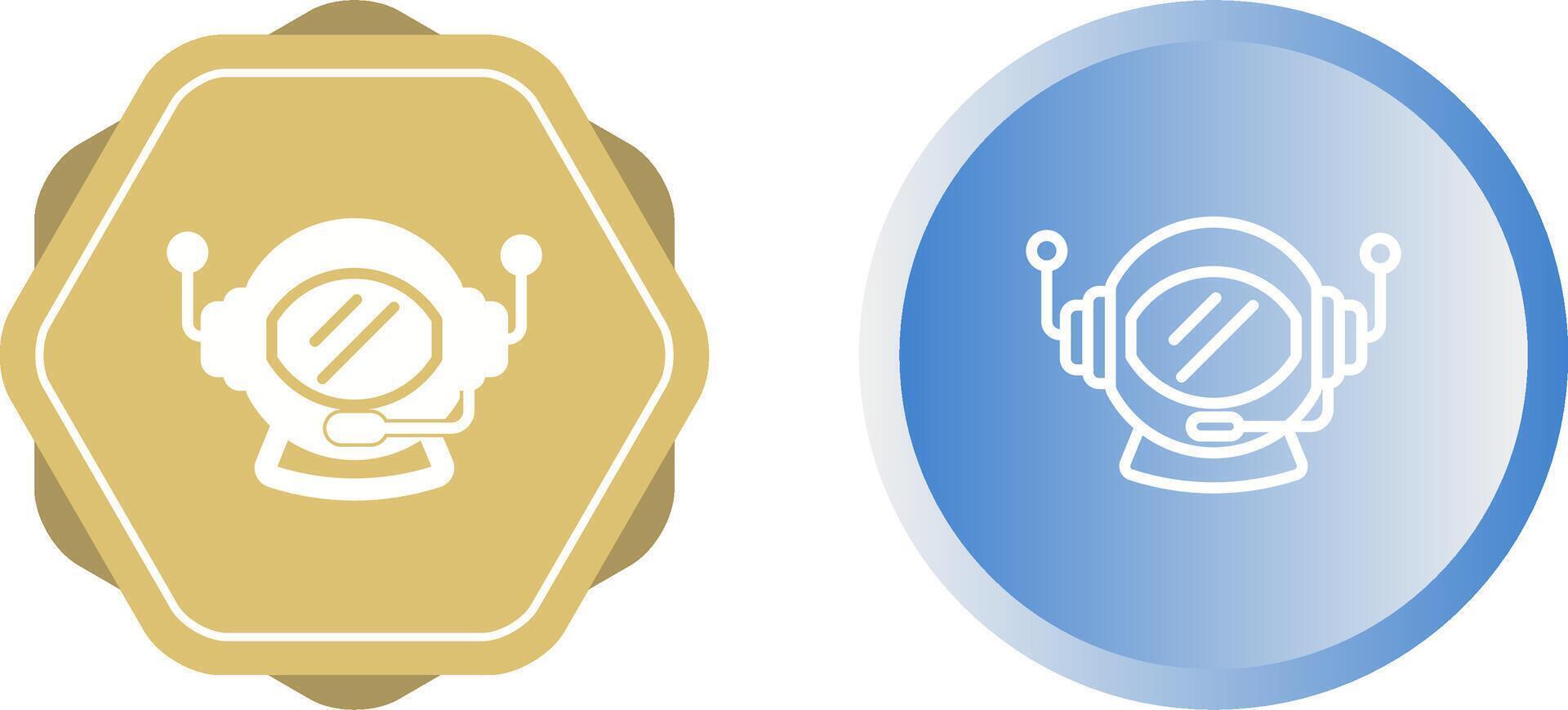 Astronaut Helmet Vector Icon
