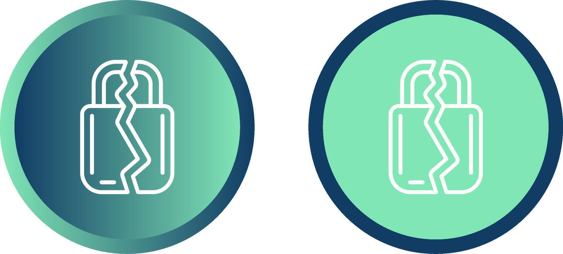 Brocken Padlock Vector Icon