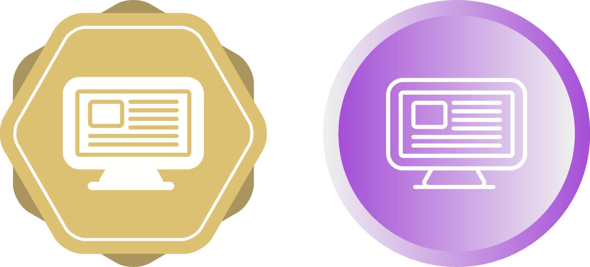 Computer Vector Icon