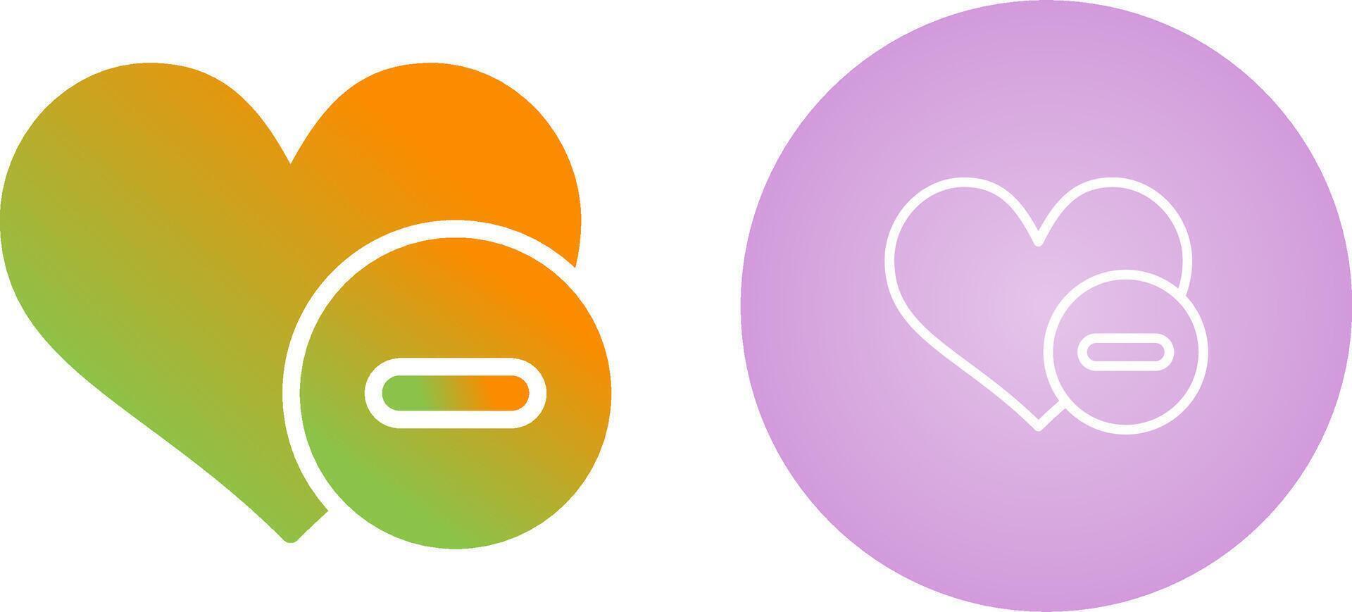 Negative Love Vector Icon