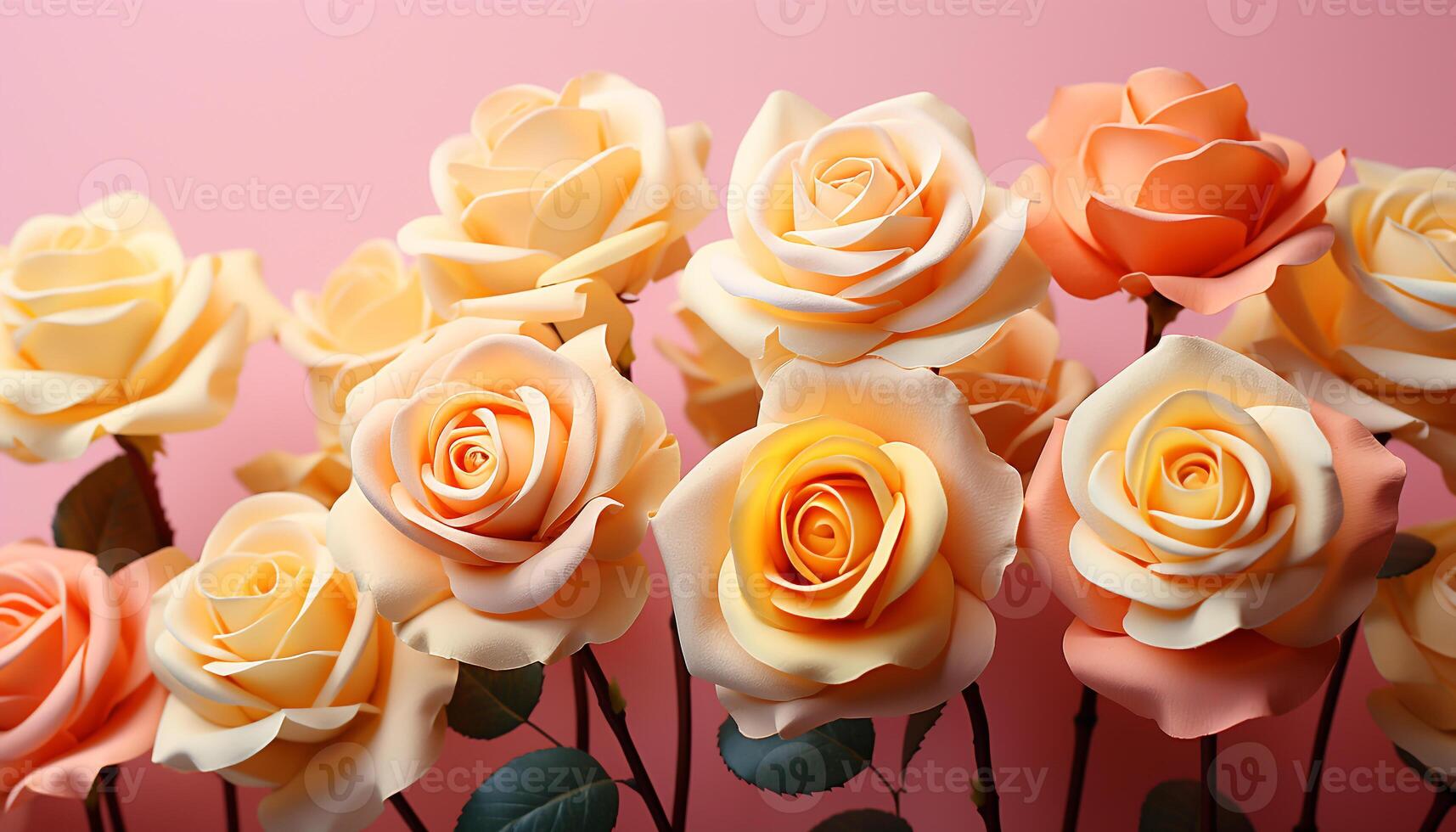 AI generated A vibrant bouquet of multi colored flowers symbolizes love and beauty generated by AI photo