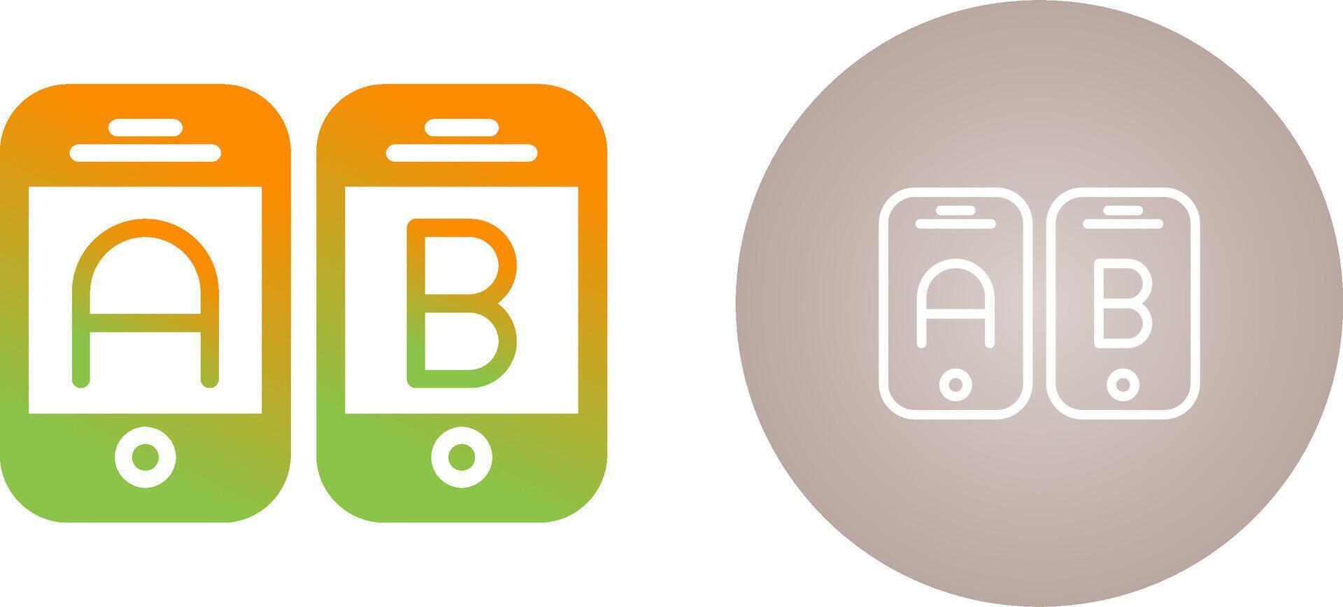 A B Testing Vector Icon