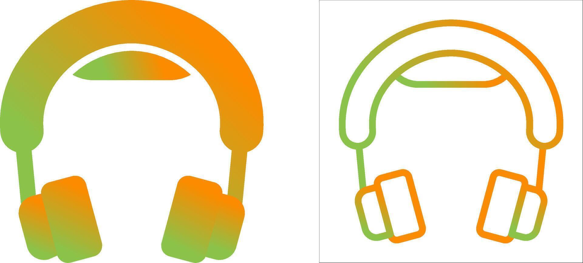 icono de vector de auriculares