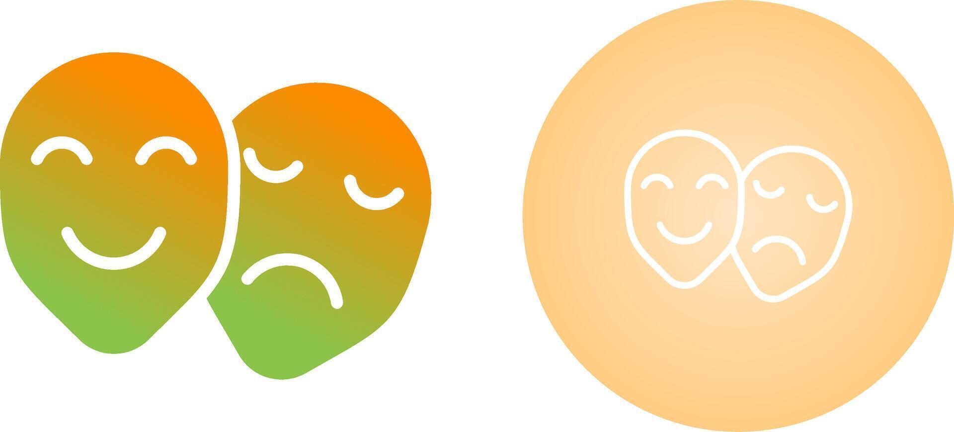 Theatre masks Vector Icon