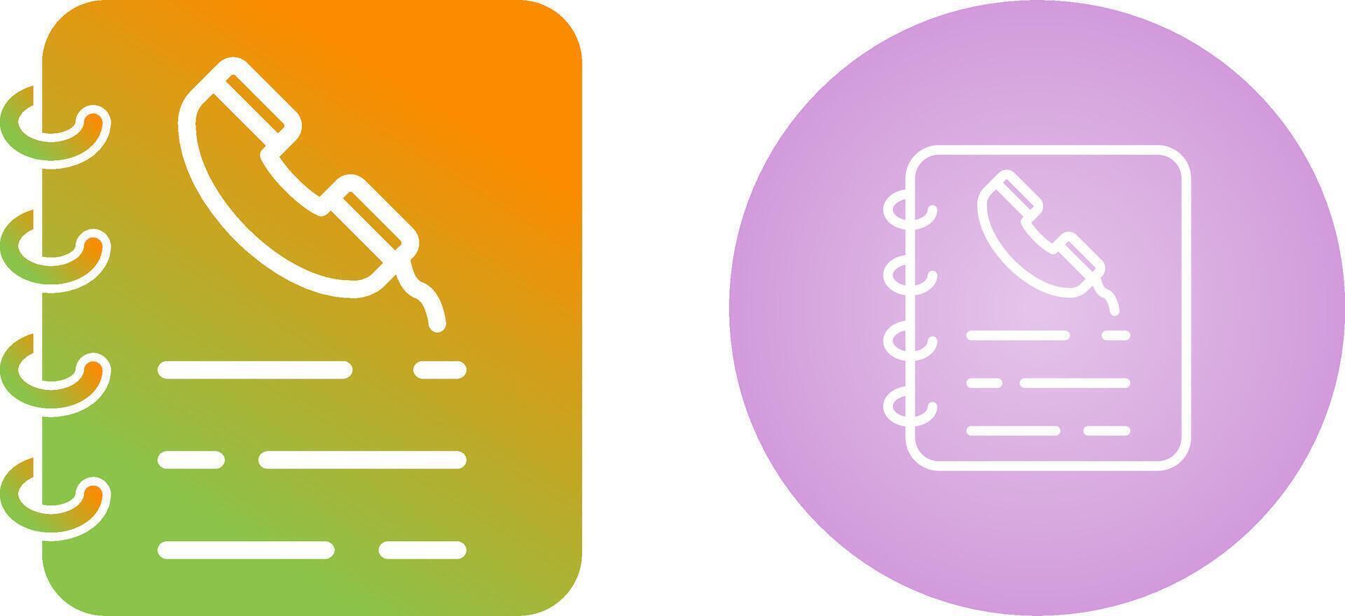 Phone Book Vector Icon