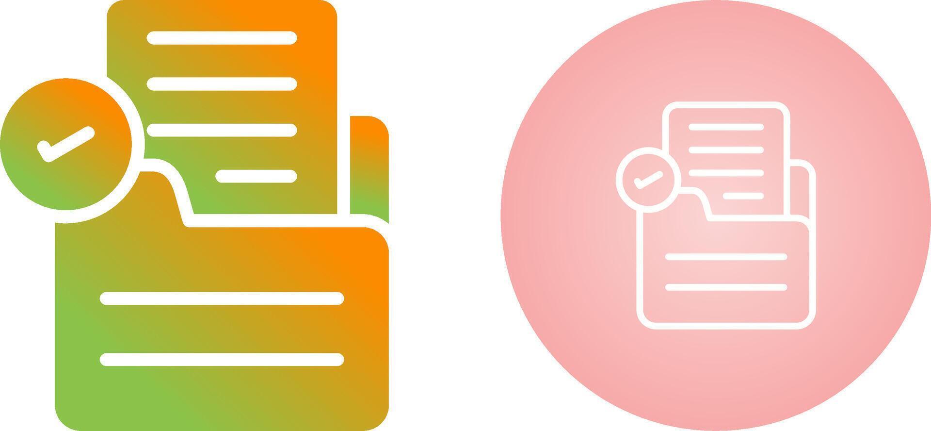 Document Check Vector Icon