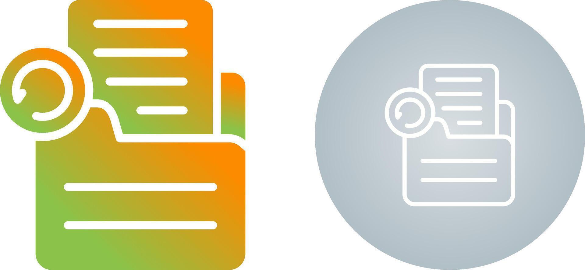 Document Undo Vector Icon