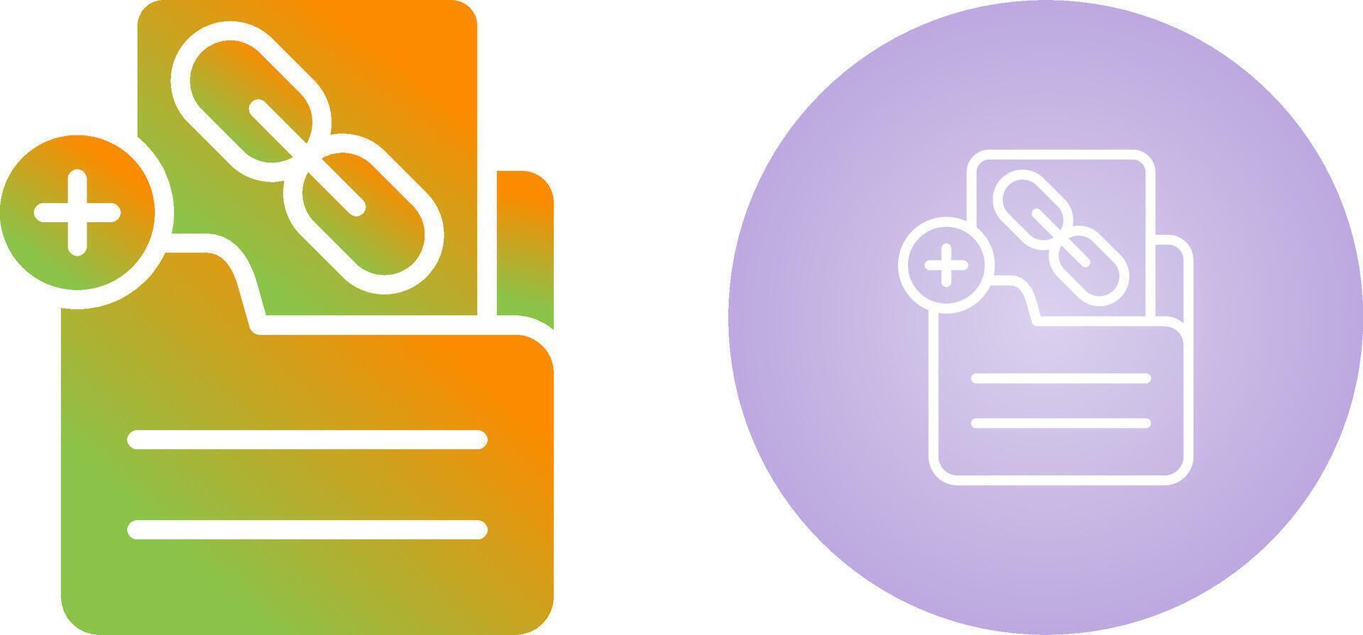 Document Insert Link Vector Icon
