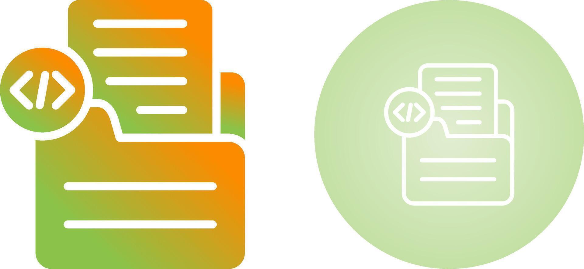 Document Insert Code Vector Icon