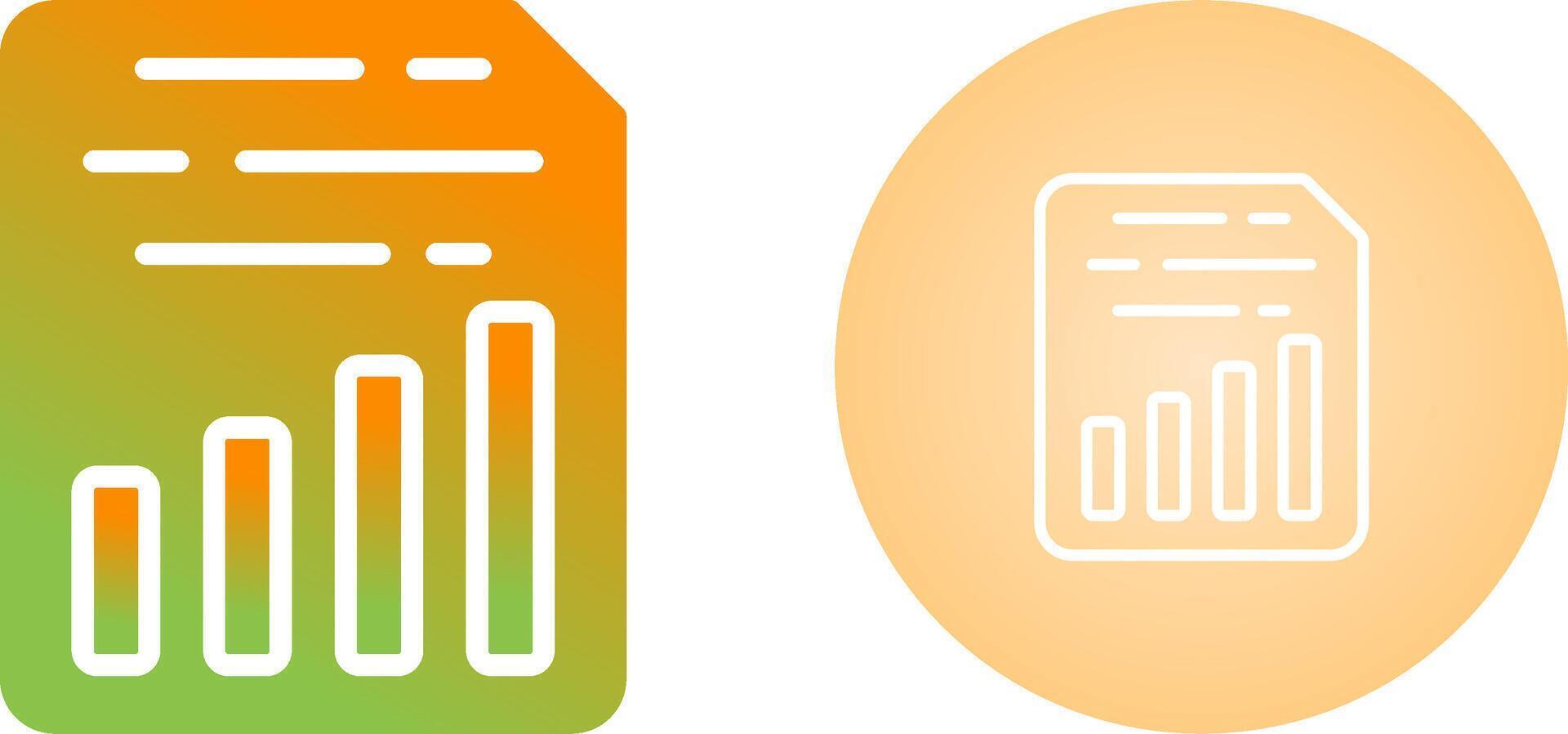 Document Insert Chart Vector Icon