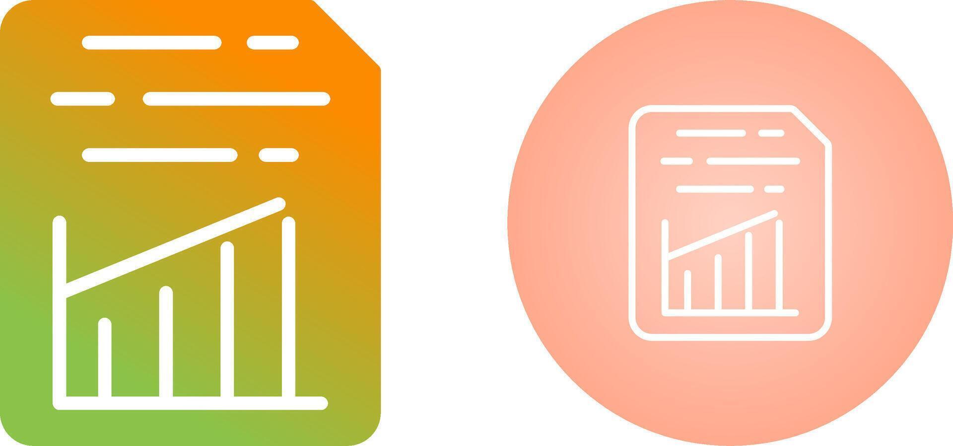 Document Insert Graph Vector Icon