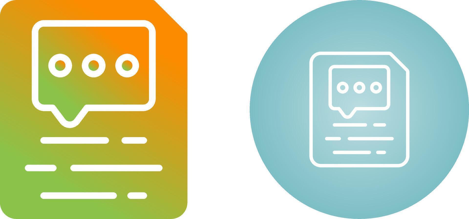 Document Insert Comment Vector Icon