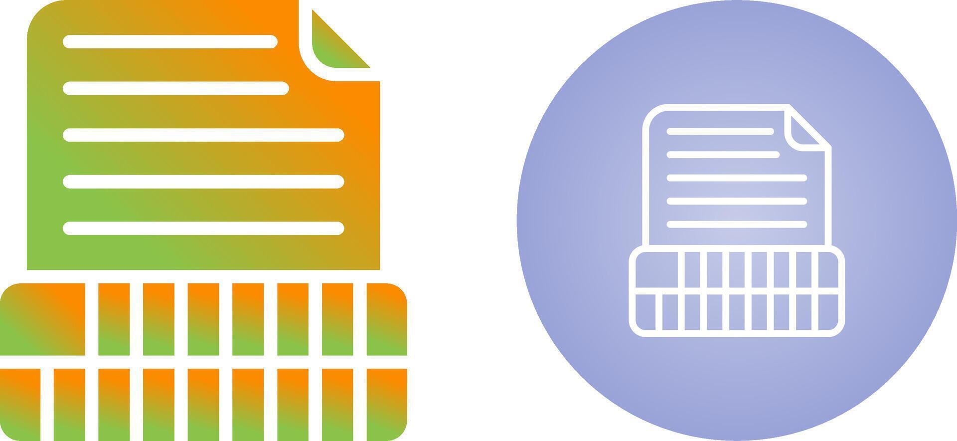 Document Insert Table Vector Icon