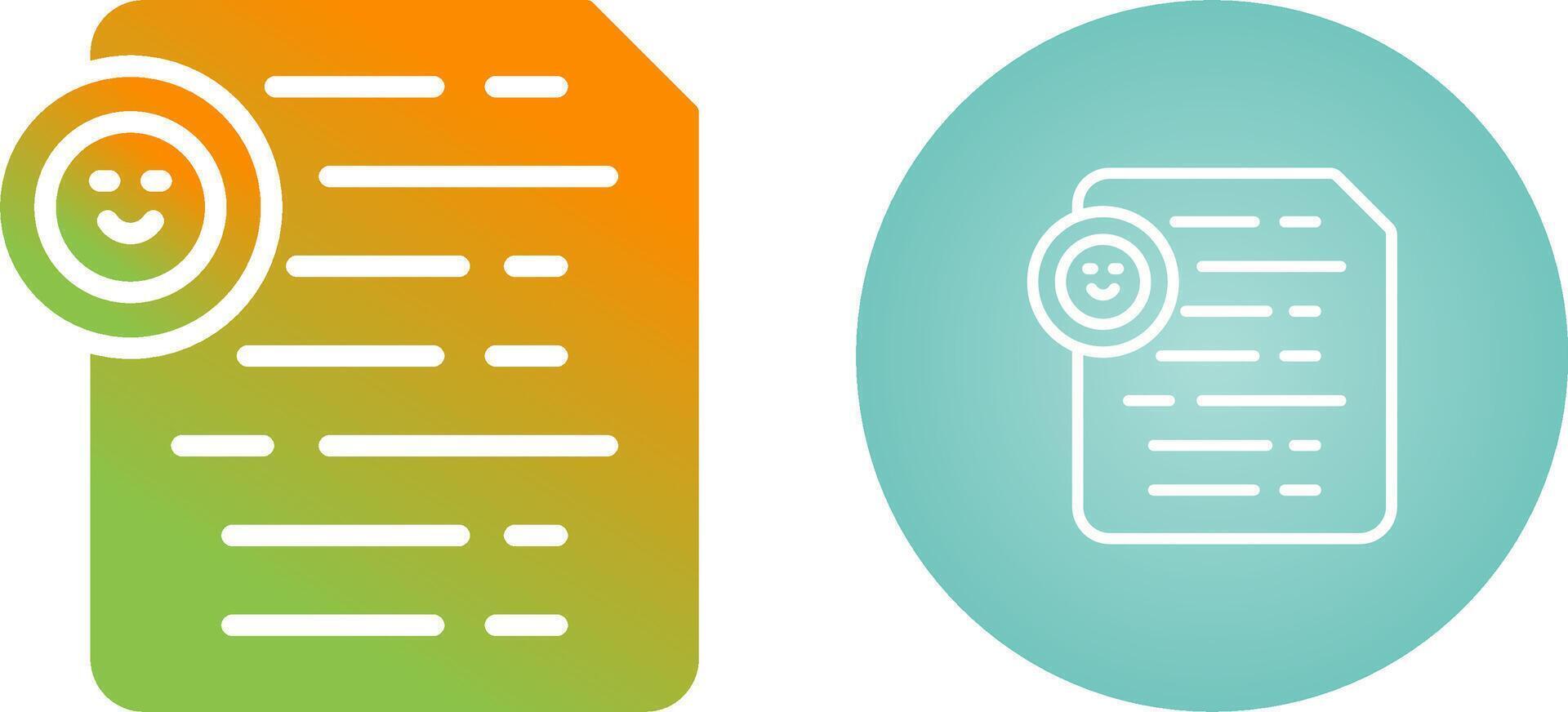 Document Insert Emoji Vector Icon