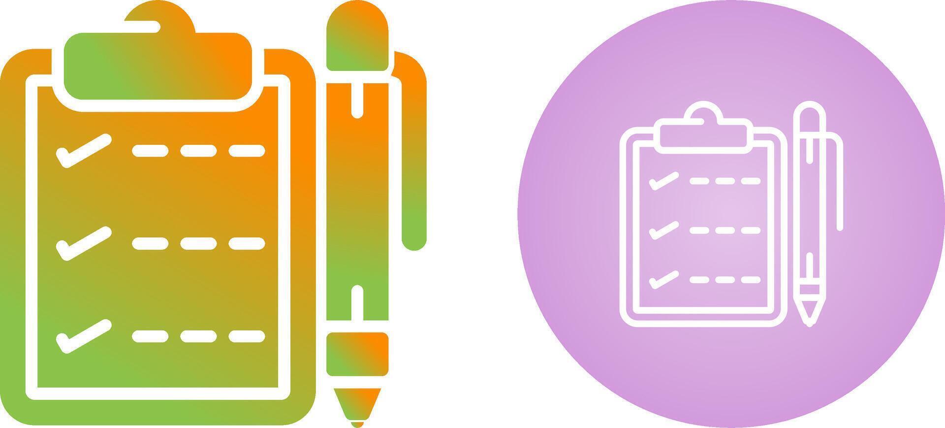 Notepad with pen Vector Icon