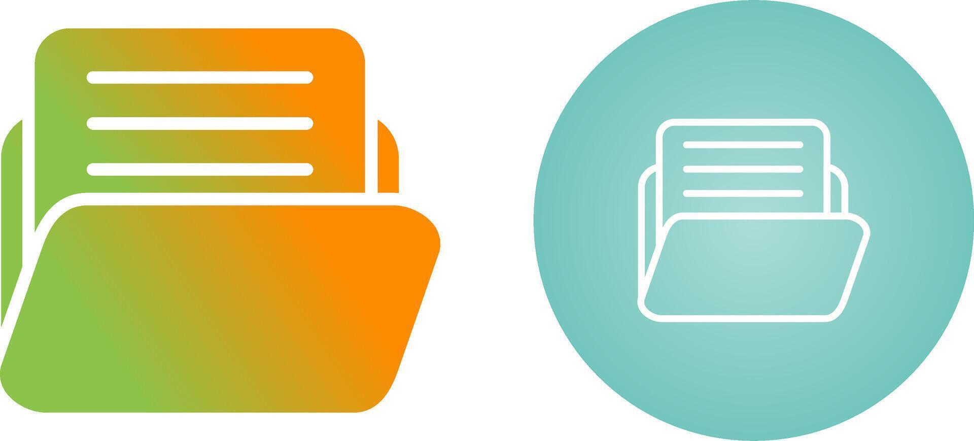 Document with folder Vector Icon